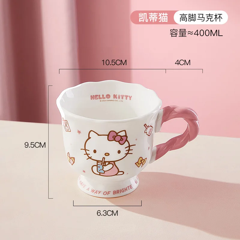 Sanrio – tasse à café Kawaii Hello Kitty Kuromi My Melody, tasse en céramique créative pour fille mignonne, cadeau de vacances exquis, 2026