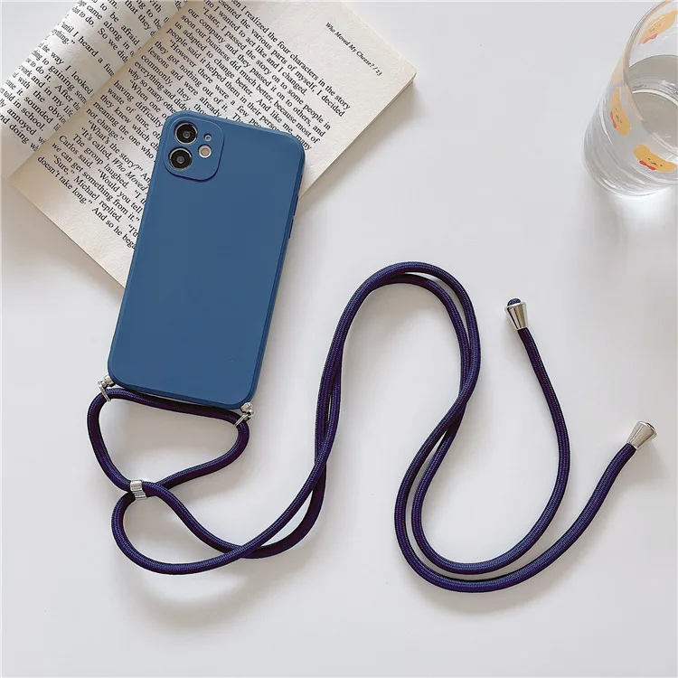 Crossbody Necklace Strap Lanyard Cord Silicone Phone Case for Xiaomi Redmi Note 11 11S 10 10S 9 8 8T 7 6 5 Pro 10A 10C 9A 9C 8A