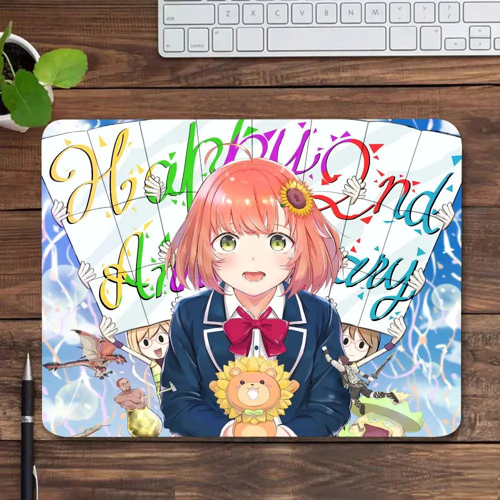 Anime Virtual Idol Honma Himawari Mousepad Small LockEdge Mouse Pad For Gamers Computer Desk Pad Rectangular Anti-slip Rubber