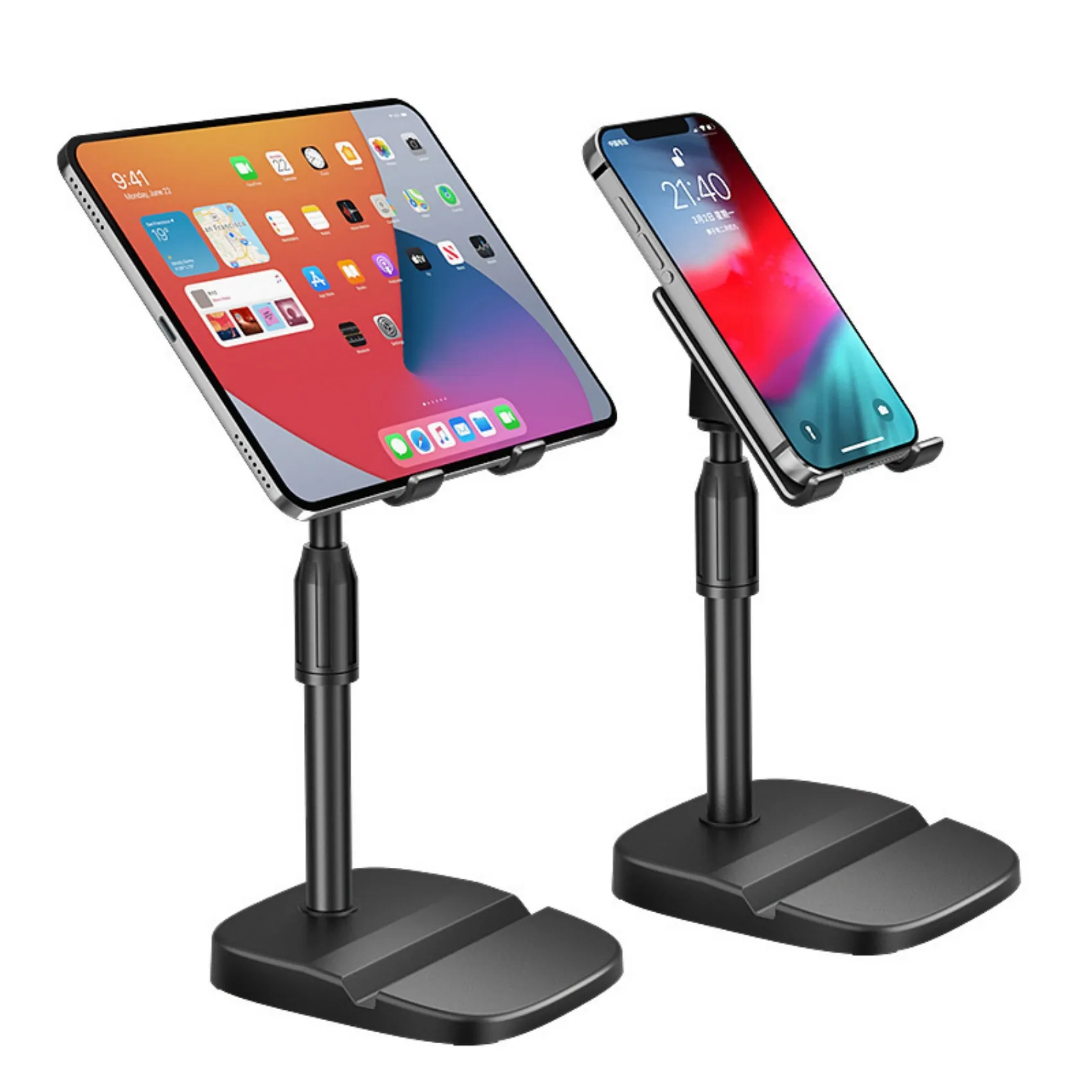 

Cell Phone Stand,Angle Height Adjustable Stable Cell Phone Stand for Desk,Sturdy Aluminum Metal Phone Holder