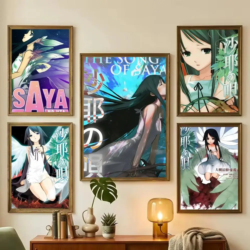 Anime S-Saya no Uta Painting Calligraphy Stylish Wall Art Poster, Bedroom Living Room Home Decor Gift
