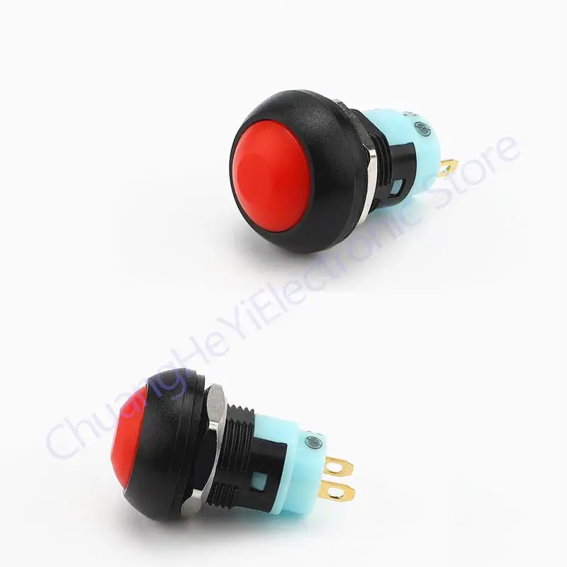 5Pcs/Lot Horn switch PBS-33B 2Pin Mini Switch 12mm 12V 1A Waterproof momentary Push button Switch since the reset Self-locking