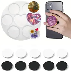 Irregular Mobile Phone Holder Epoxy Resin Mold For DIY Cell Phone Stand Silicone Mould Phone Grip Bracket Desktop Support Tools
