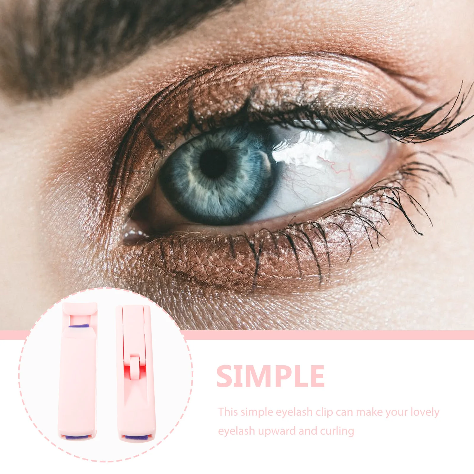 

2 Pcs Eyelash Curler Easy to Use Tool Straight Handle Makeup Supplies Device