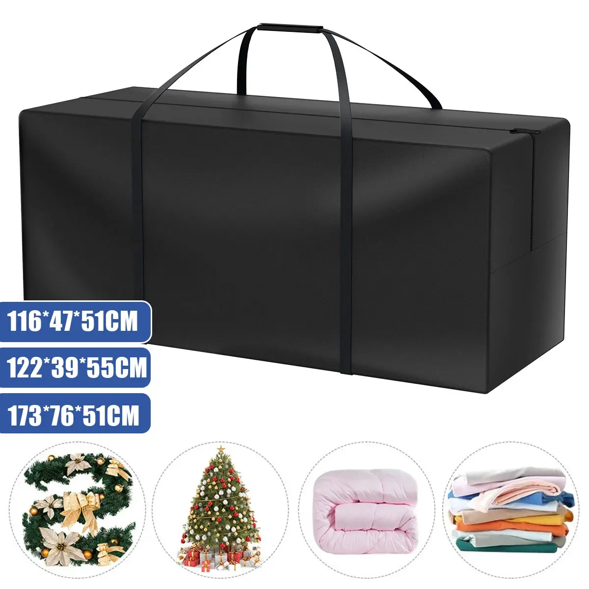 New Cushion Storage Bag Garden Furniture Protective Holder Bag Cover with Zipper Handle Waterproof Patio Cushion Bag Dustproof