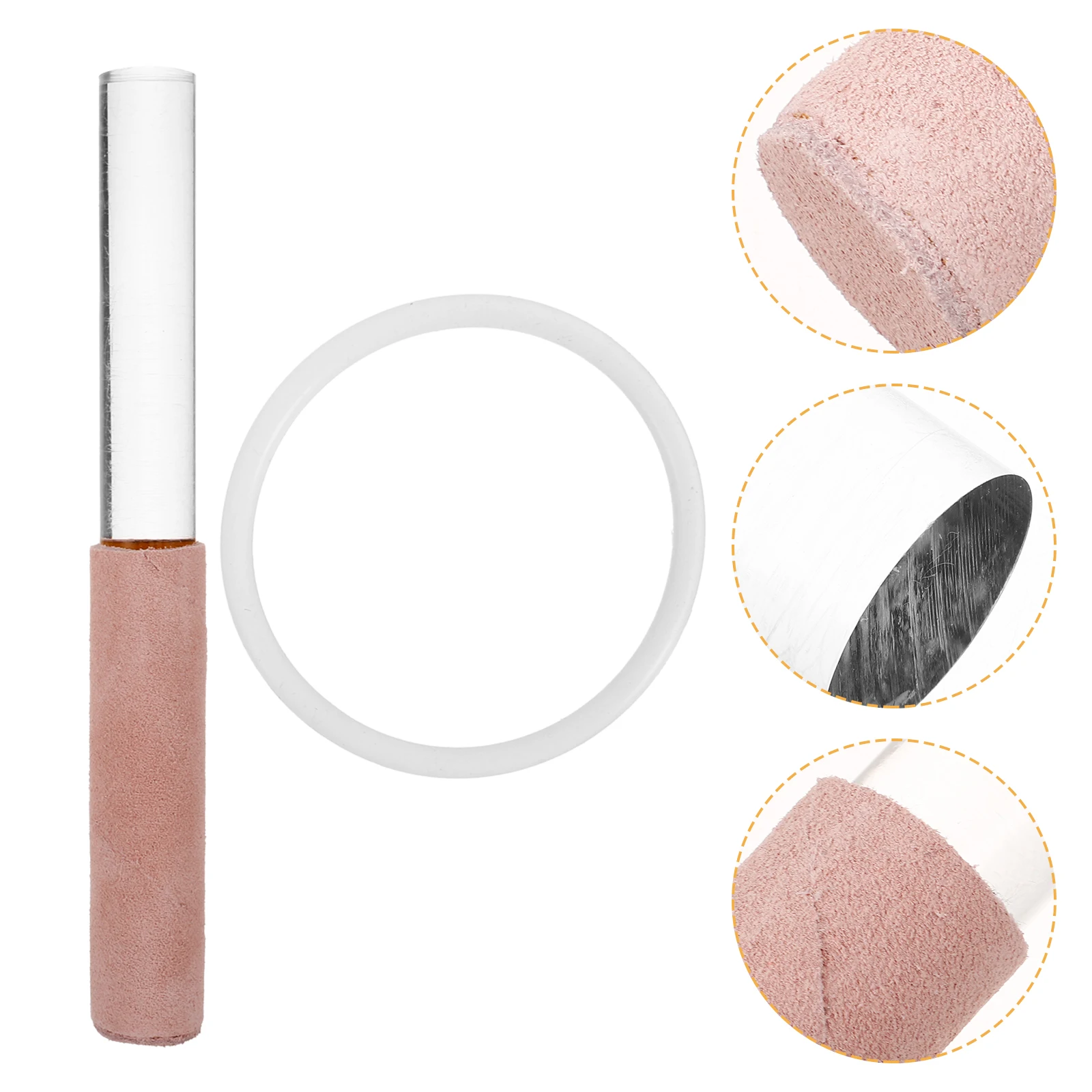 

Pink Sheepskin Mallet Rubber Ring for Crystal Singing Bowls Music Sticks Striker Chanting Bowl Accessory Meditation Yoga Sound