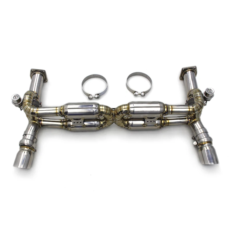 

Auto Titanium Catback For PORSCHE 911 997.1 Turbo 3.6 2004-2012 Performance Valved Muffler Car Rear Back Turbo Exhaust Escape