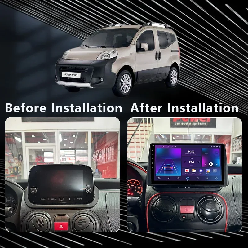 For Fiat Fiorino Qubo Citroen Nemo Peugeot Bipper 2008 - 2017 Car Radio Multimedia Android Autoradio CarPlay GPS 4G No 2 din DVD