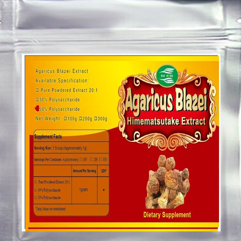 

300gram@ Agaricus Blazei Mushroom Extract 50% Polysaccharide Powder