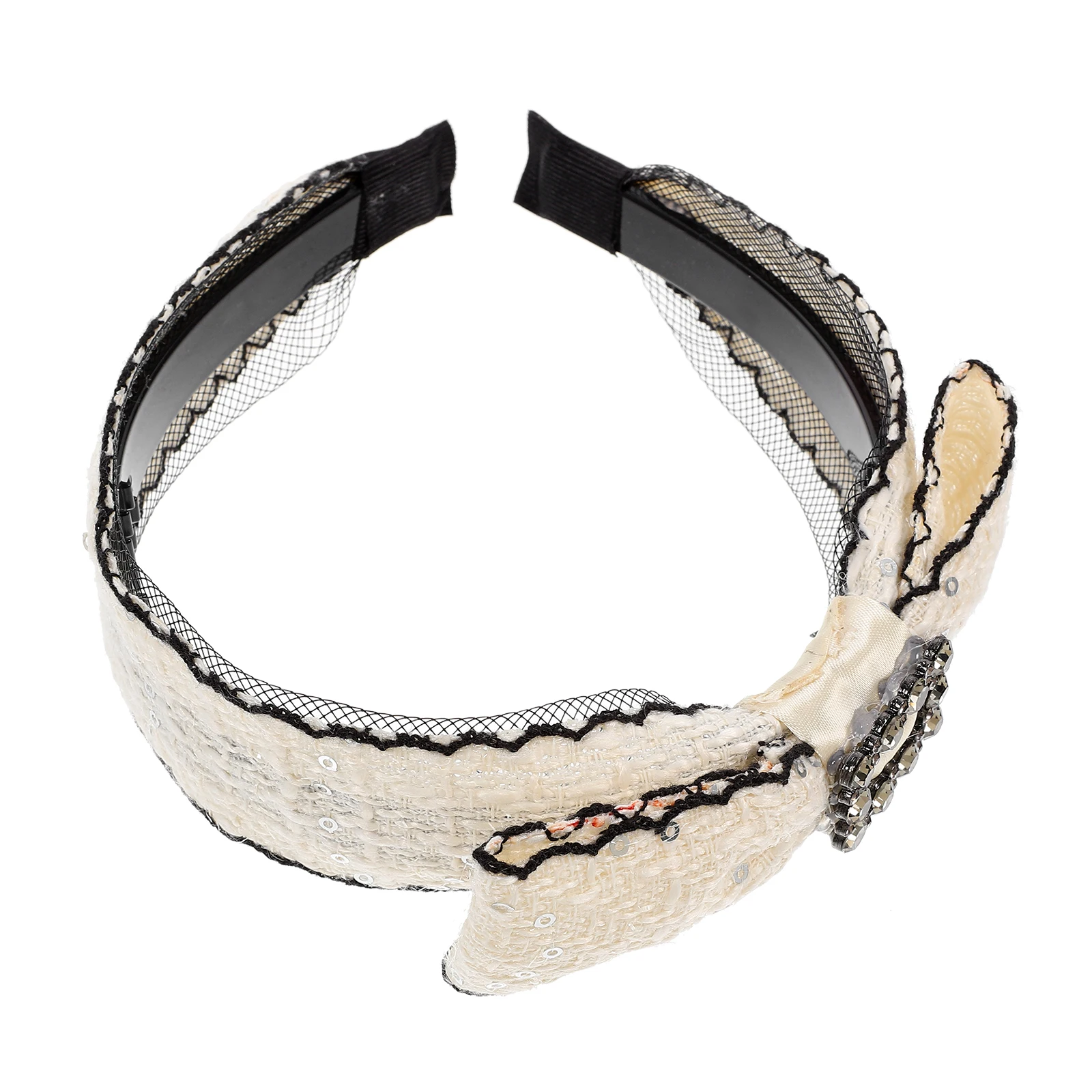

Wide Headbands Women White Retro Bow Hairband Bride Headdress Hair Accessories Hair Headbands For Women Wedding Date