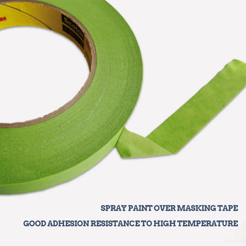 3M233+ High Temperature Paper Tape Paint Masking Thickening Tear Traceless Masking Paper High Temperature 120°