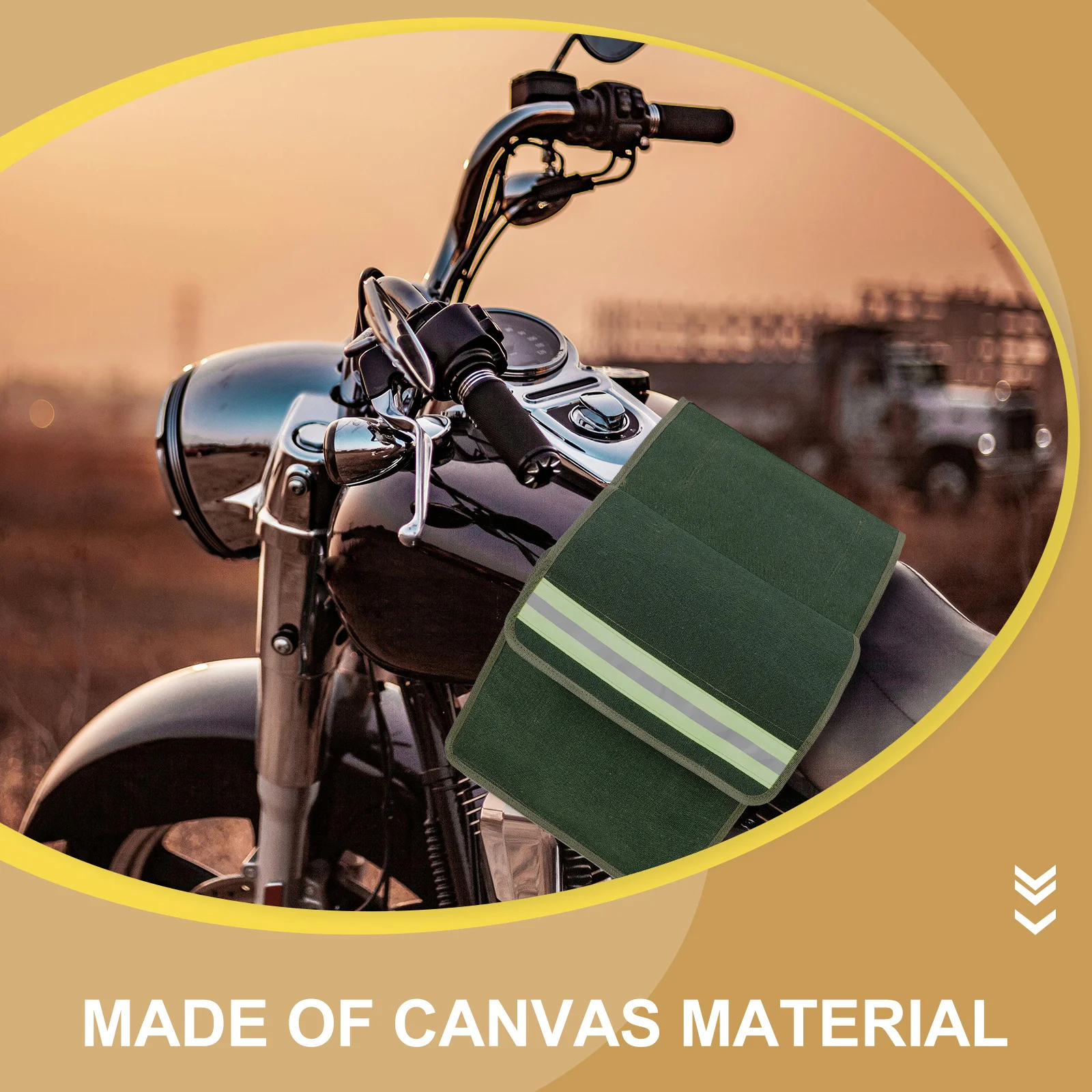 

Motorcycle Side Bag Canvas Storage Pouch For Tools Phone Keys Water Bottle Saddle Bag Motorbike Luggage Organizer
