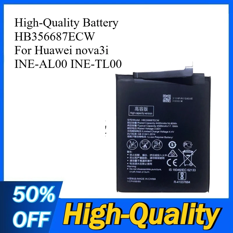 

High-Quality Battery HB356687ECW For Huawei nova3i INE-AL00 INE-TL00