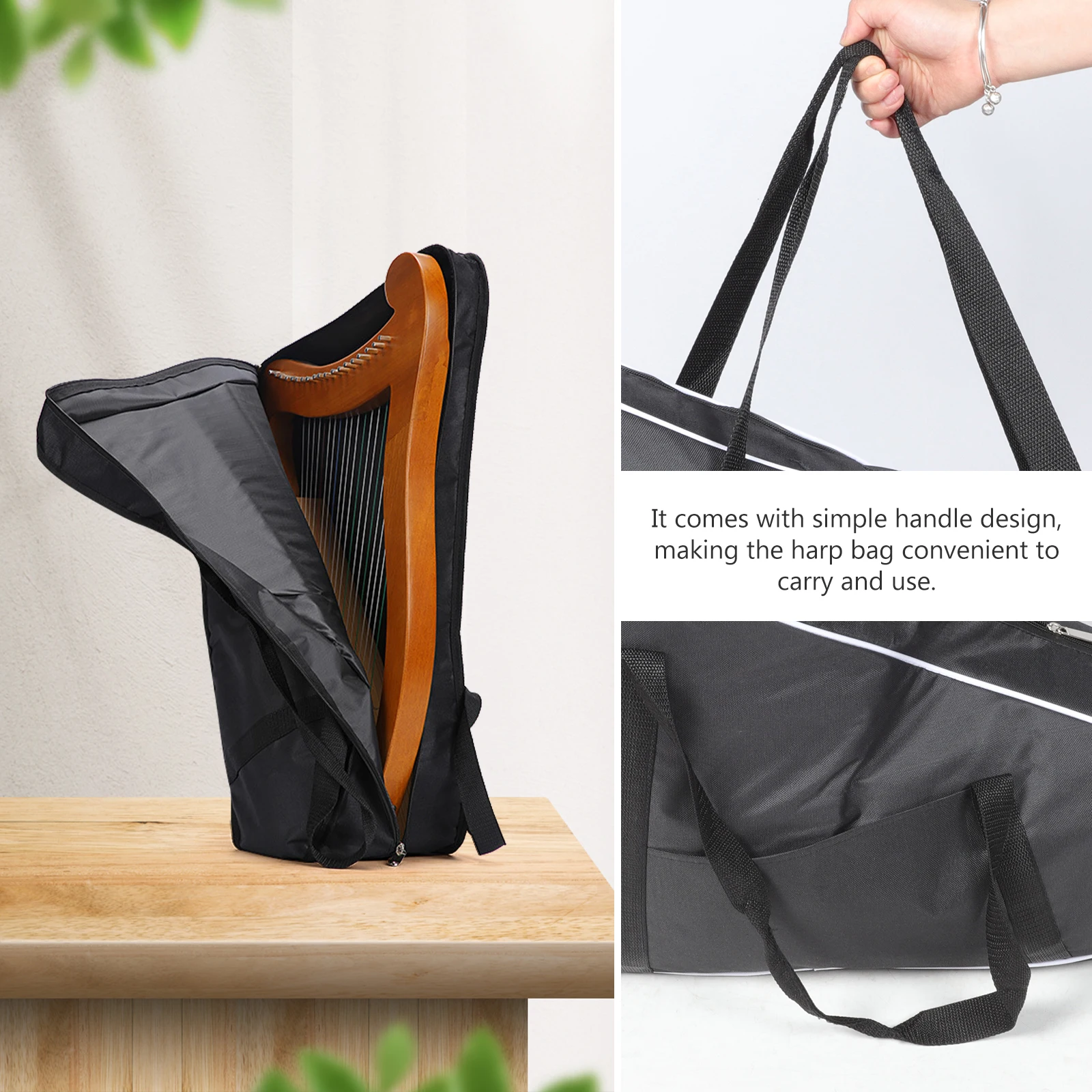 

Gig Bag Lyre Harp Carrying Thicken Musical Instrument Storage Oxford Cloth Bags Musicians
