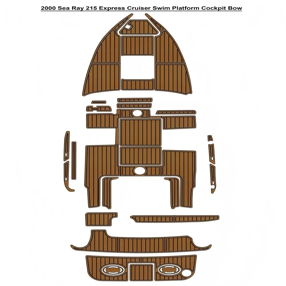 

2000 Sea Ray 215 Express Cruiser Swim Platform Cockpit Boat EVA Faux Flooring Pad Mat SeaDek MarineMat Gatorstep Self Adhesive