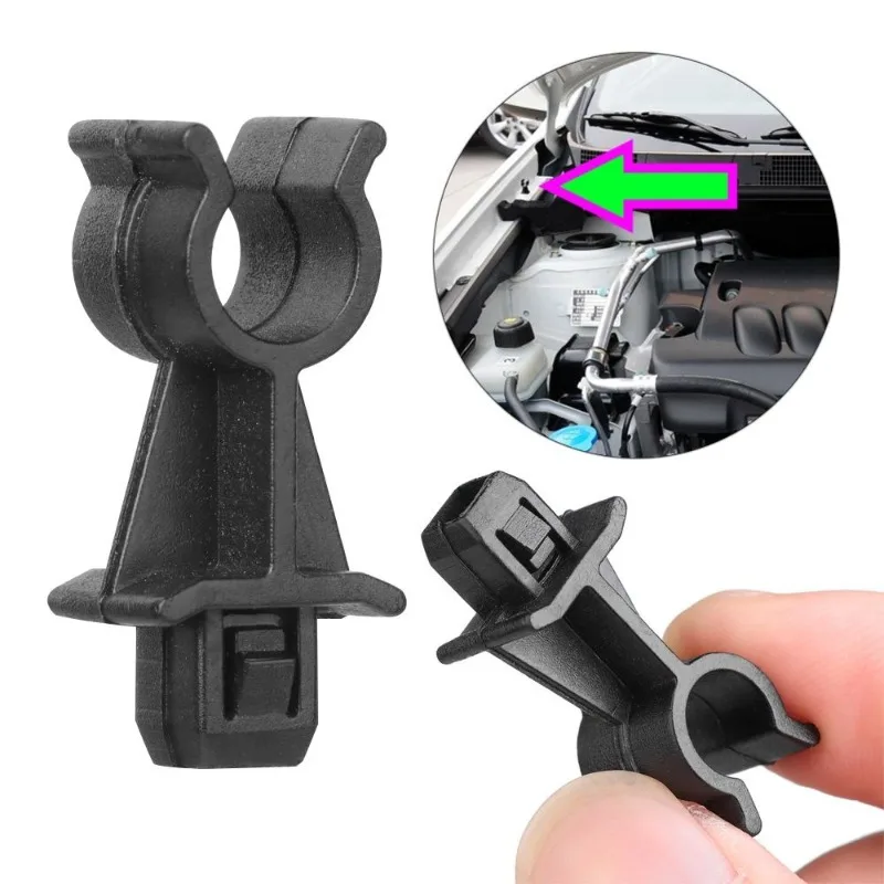 Retainer Clip Set For Nissan Qashqai Dualis J10 Navara D40 Pathfinder R51 Bonnet Hood Support Prod Rod Clamp Holder 65722EB300