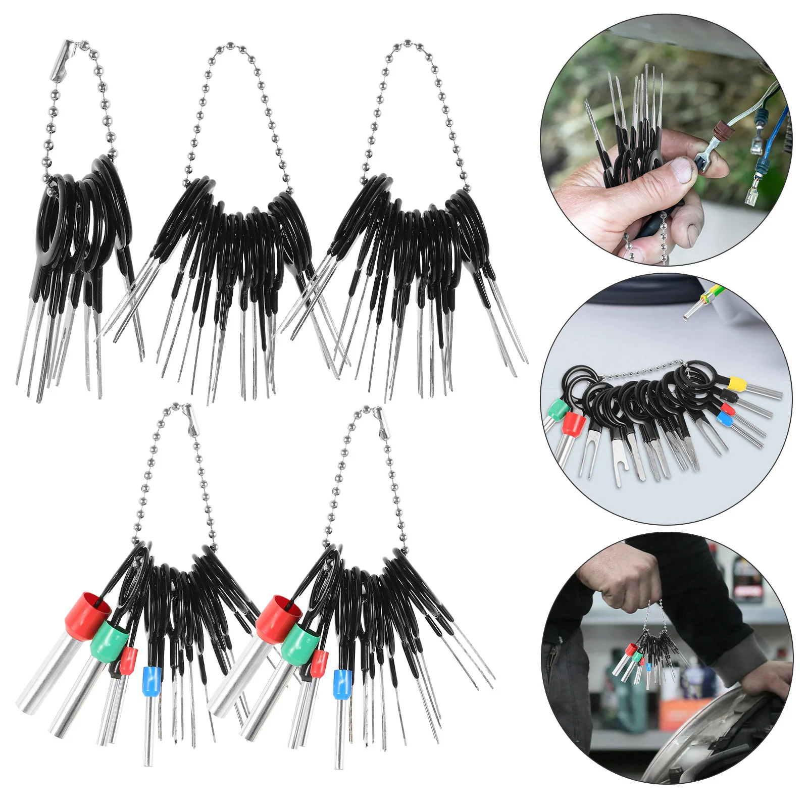 

80Pcs Electrical Pin Removal Tool Kit Increase Work Efficiency Save Time for Various Applications Pin Connector Removal Tool