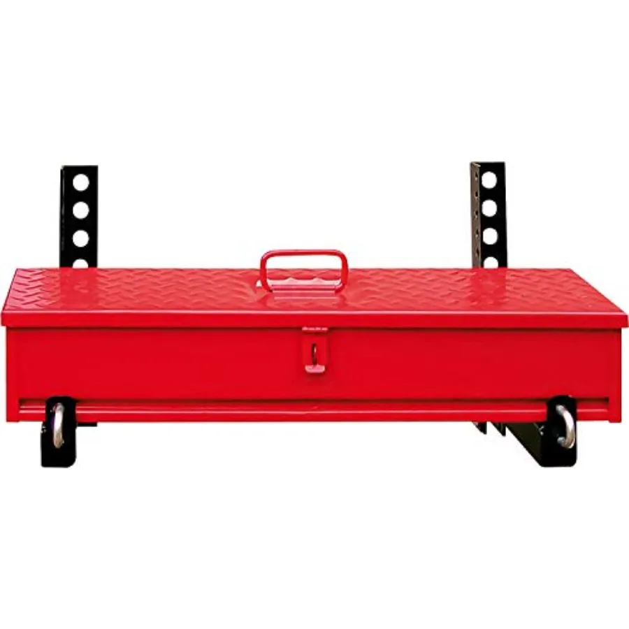 

MTB-28R Red 28" Tractor Metal Tool Box Heavy Duty Steel Diamond Tread Lid Univerasal mounting