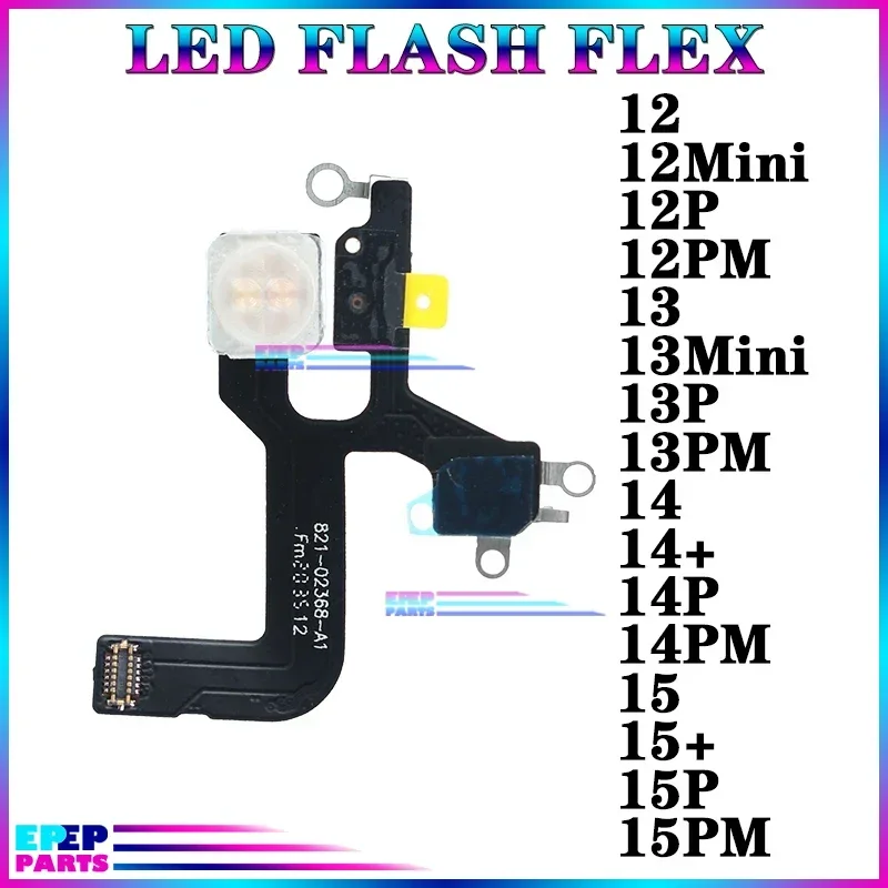 

LED Flash Light Sensor Flex Cable Replacement Part for IPhone 14 12 13 15 Plus Mini Pro Max Proximity Distance Ambient