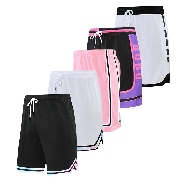 Basketball Shorts Breathable Sweat Sport Running Shorts Outdoor Sports Fitness Short Pants Loose Beach Shorts With Zip Pocket