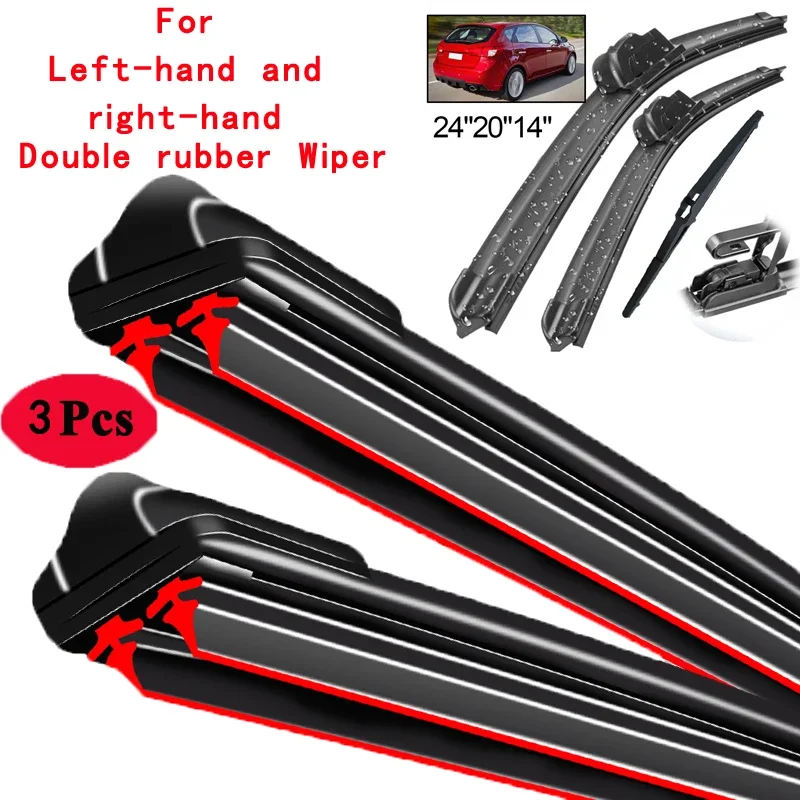 

Car Wiper Front & Rear Wiper Blades Set Kit For Kia Cerato TD 2008 - 2011 Windshield Windscreen Window Rain Brush 24"20"14"