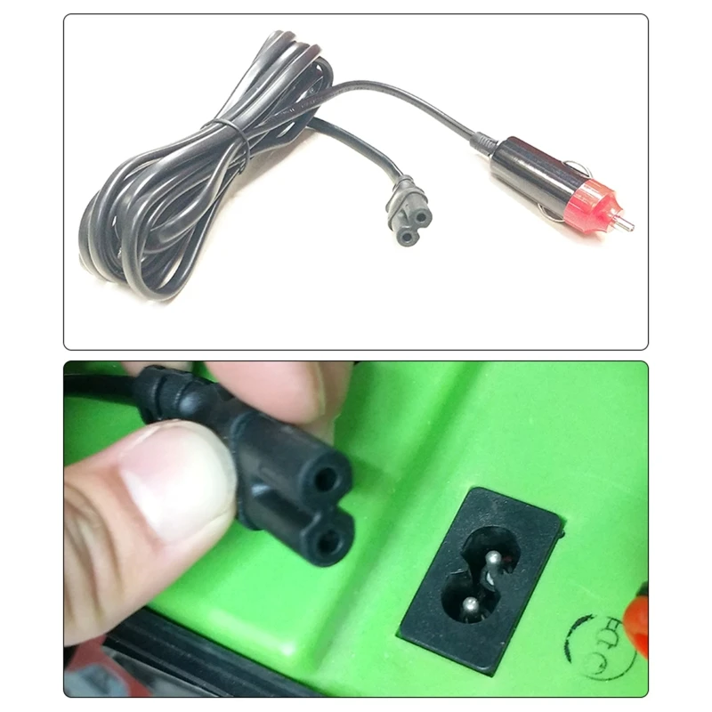 Household Lunch Box  Car Frige Power Cables Plastic Material 1.6 Meters 12V 24V Electric Lunch Boxes Power Cable