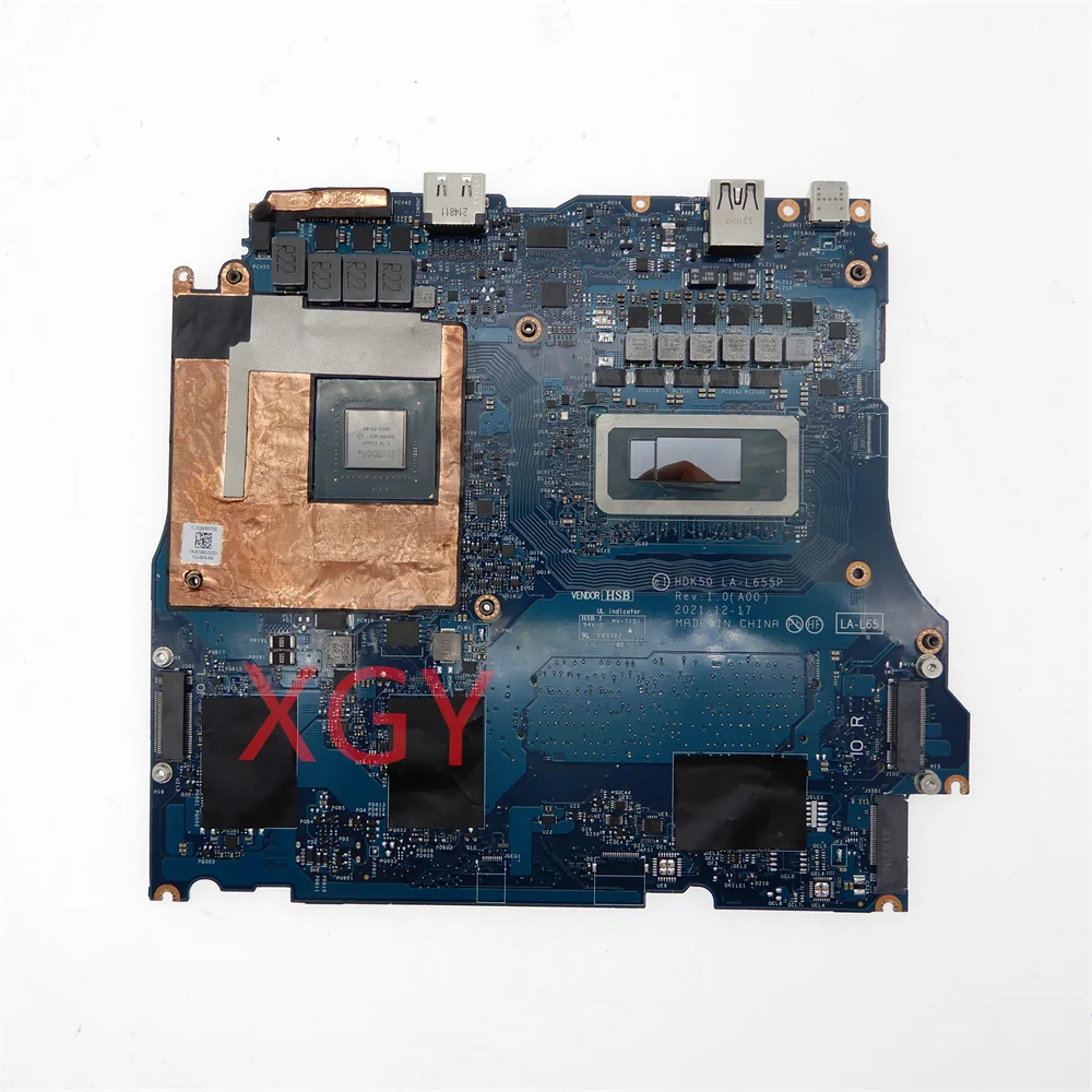 Original For DELL G15 5520 Laptop Motherboard LA-L655P CN-0GVY0J 0GVY0J GVY0J GN20-P1-A1 SRLCY I5-12500H 100% Tested OK