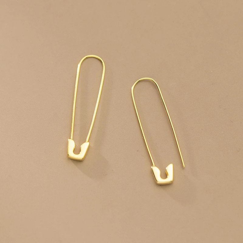 Modian Vintage Hyperbole Big Pin Dangle Earring for Women Sterling Silver 925 Simple Drop Earring Original Fine Jewelry Gift