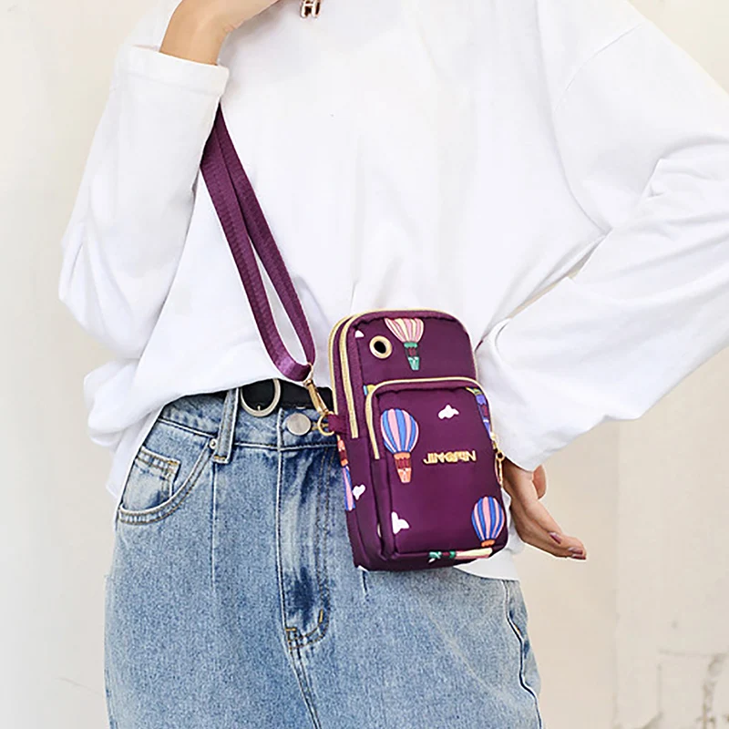 Casual Wasserdichte Nylon Umhängetaschen Frauen Messenger Schulter Tasche Weibliche Kleine Handy Handtaschen Geldbörsen Sport Tasche Tasche – Detail 18
