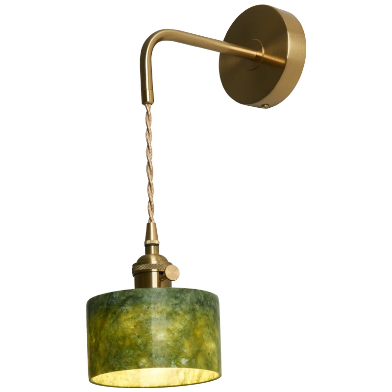 

Retro style natural jade wall lamp medieval corridor aisle entrance lamp creative art lamp