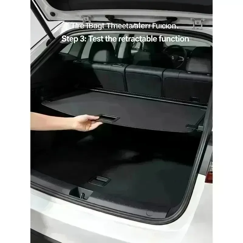 Cargo Cover Trunk Privacy Shade Rear Security Partition Anti-Theft Shield Organizer for AITO M7 2019-2025 5-seater