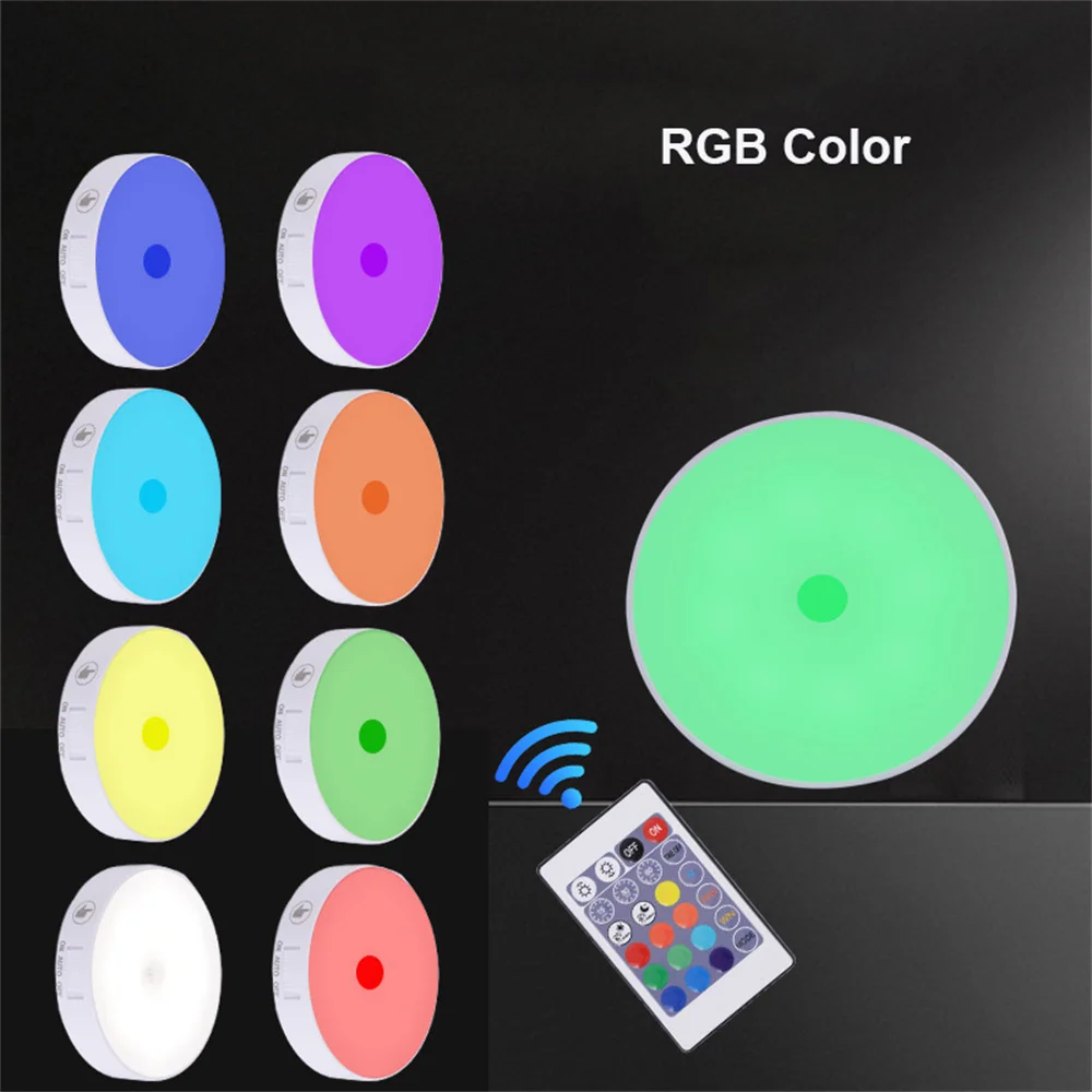 84MM Led Puck Light Motion Sensor USB Rechargeable Under Cbainet Lamp Indoor Decoration for Bedroom,Festival