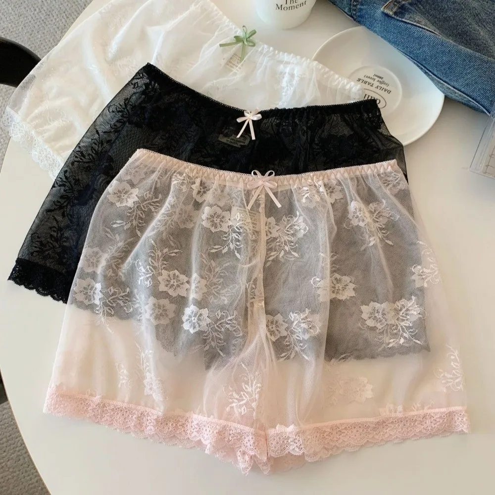 Slip Anti-chafing Lace Slip Shorts Embroidered Loose Liner Shorts Seamless Safety Shorts Summer