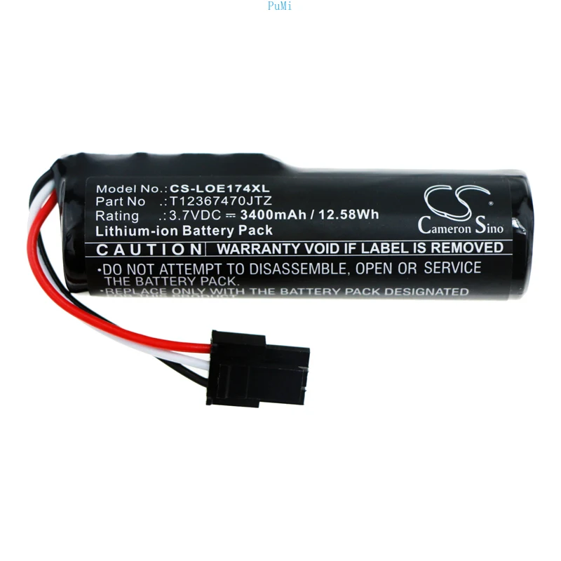

CameronSino Speaker Battery for Logitech T12367470JTZ Ultimate Ears Blast 984-000967 1749LZ0PSAS8 884-000741 3400mAh