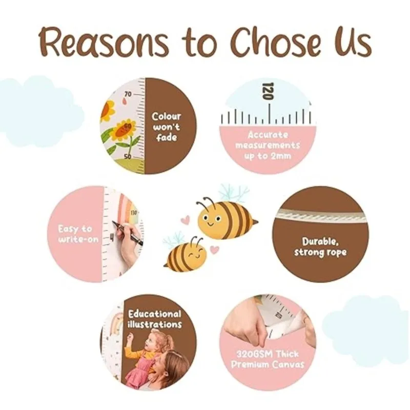 

Минималистичный датер для отслеживания роста ребенка, многоразовый, для памятной церемонии, легко переносимый.