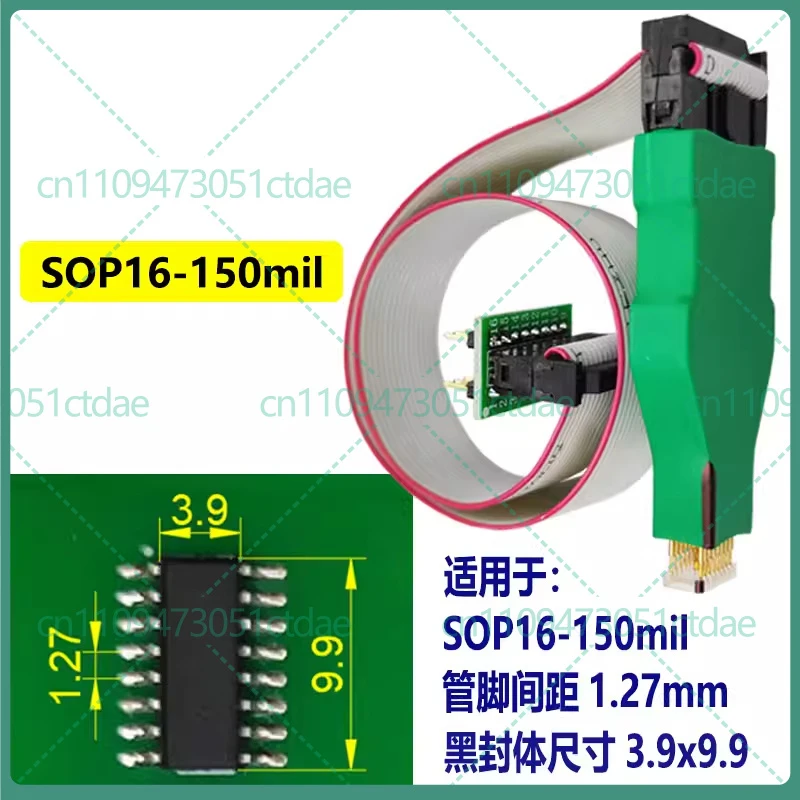 For SOIC16 SOP16 SOP14 1.27mm Pogo Pin Programming Cable Clip
