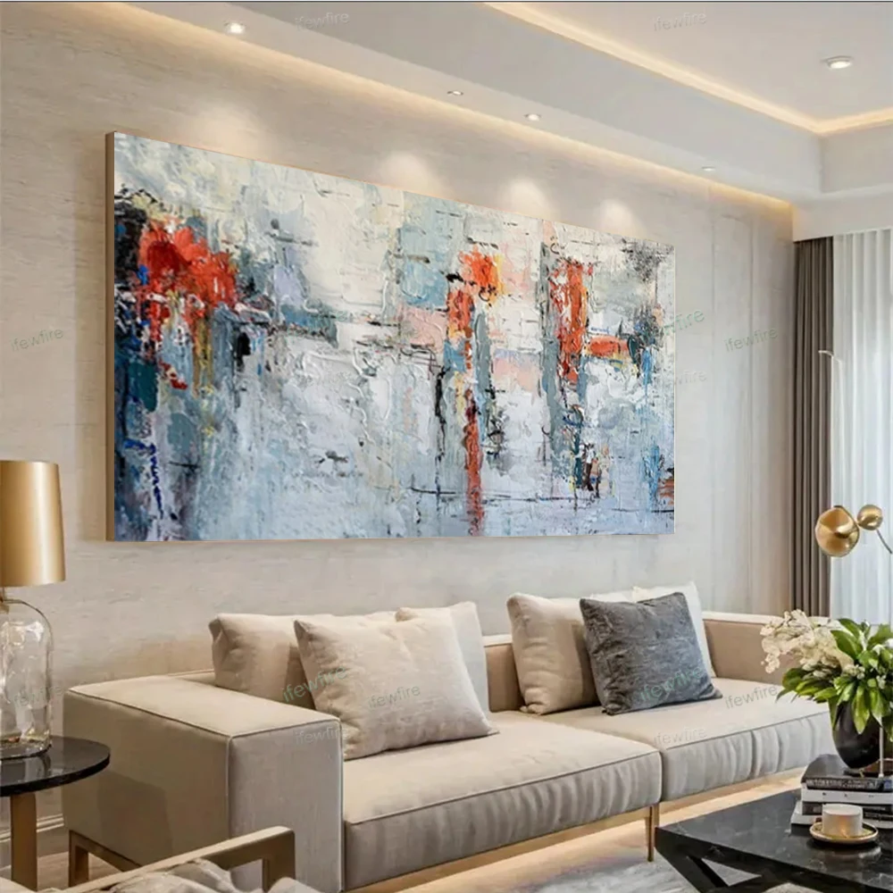

100%Hand-Painted Abstract Gold Foil Oil Painting Living Room Hotel Decor Wall Painting Nordic Canvas home Decor Hanging Painting