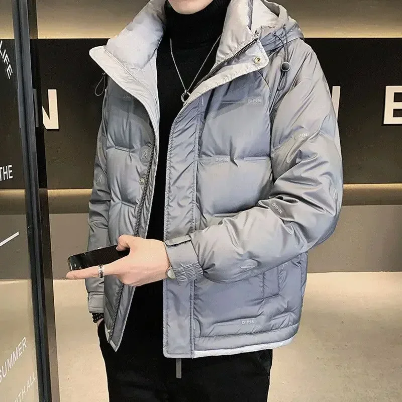 Quilted Padded Jacket Man Short Winter Coat for Men Black Y2k New In Original Brands Korean Reviews Many Luxury Designer Vintage