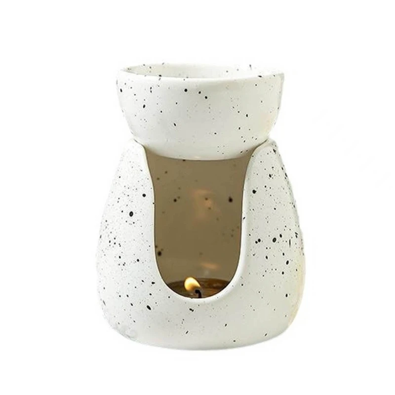 Ceramic Essential Oil Burners, Wax Melt Burners with Spoon Colored Tealights Holder, Aromatherapyy Aromath Burners 203C