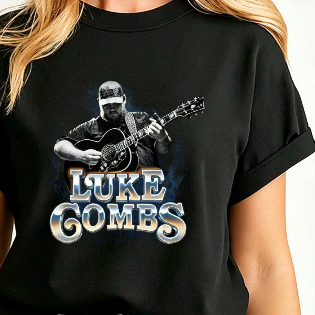 Vintage Luke Combs Tour Inspired Front & Back Graphic T Shirt Unisex Cotton Short Sleeve Country Music Concert Fan Casual Tee
