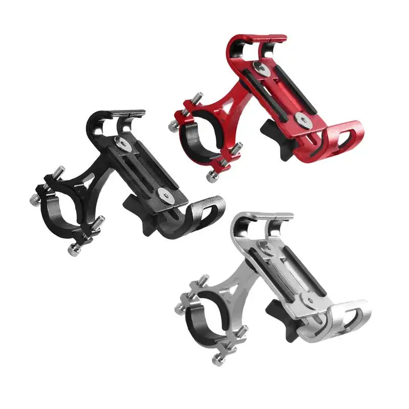 

102g Bike Phone Mount Aluminum Alloy Anti-slip Bracket Support Clip Adjustable Motorcycles Mobile Stand Navigation Holder