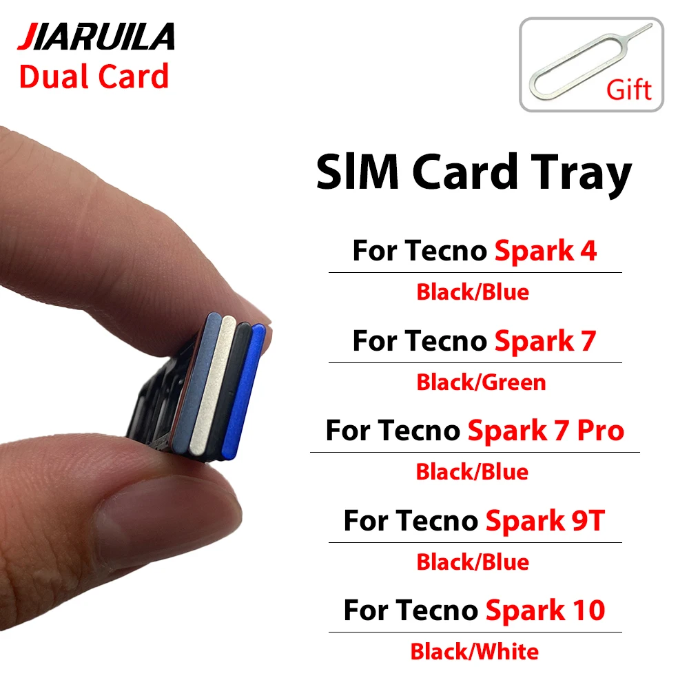 NEW SIM Card Tray chip slot drawer Holder Replacement Part For infinix Tecno Spark 4 5 7 9T 10 Pro 20C Go 2022