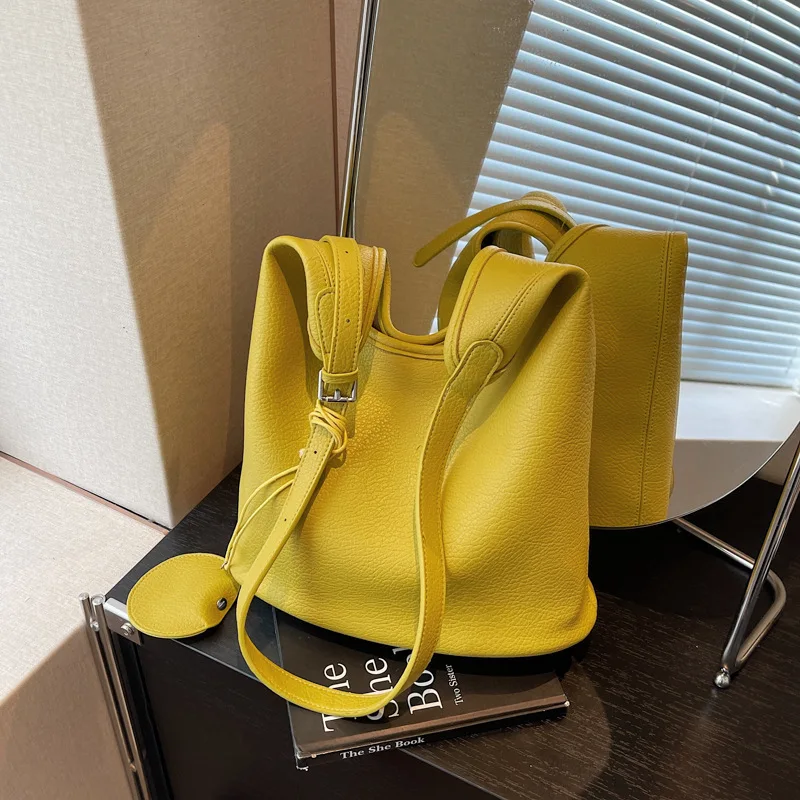 

Лето 2025 г., винтажная сумка-ведро с узором крокодила, женская сумка через плечо большой вместимости для работы, повседневная стильная универсальная сумка