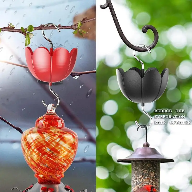 Hummingbird Feeder Anti Ant Hook Sturdy Moat Hooks Flower Shape Leakproof Ant Guard Ant Protection For Outdoors Patio Garden