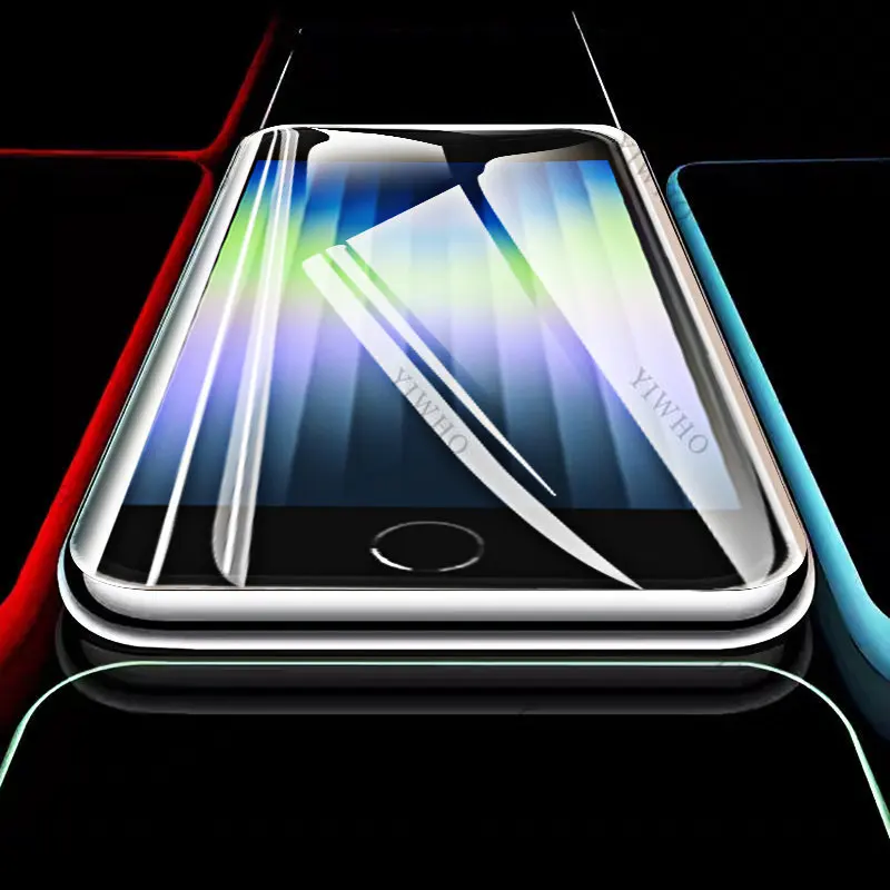 زجاج غطاء كامل لهاتف ابل ايفون 15 بلس ، يفتح ببصمة اليد ، واقي للشاشة ، فولاذ واقي ، عدسة الكاميرا ، 6.7"