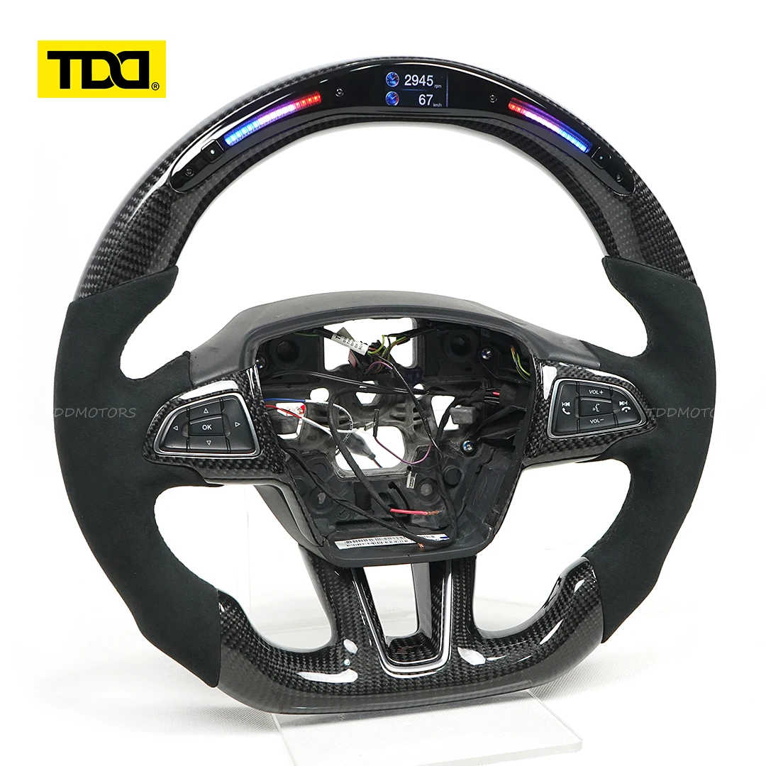 TDD Galaxy Pro II LED Steering Wheel for Ford Focus RS MK3 2015–2018 Escape EcoSport Kuga C-MAX 2016–2019 Dynamic UI Icon