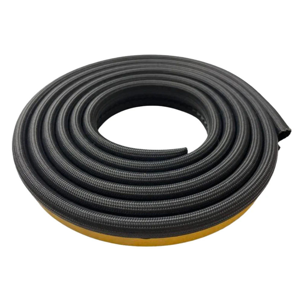 Stove Rope Seal Self Adhesive Glass Yarn Black Temperature and Fire Resistant 10mm Diameter 18mm Width 3 meters Length