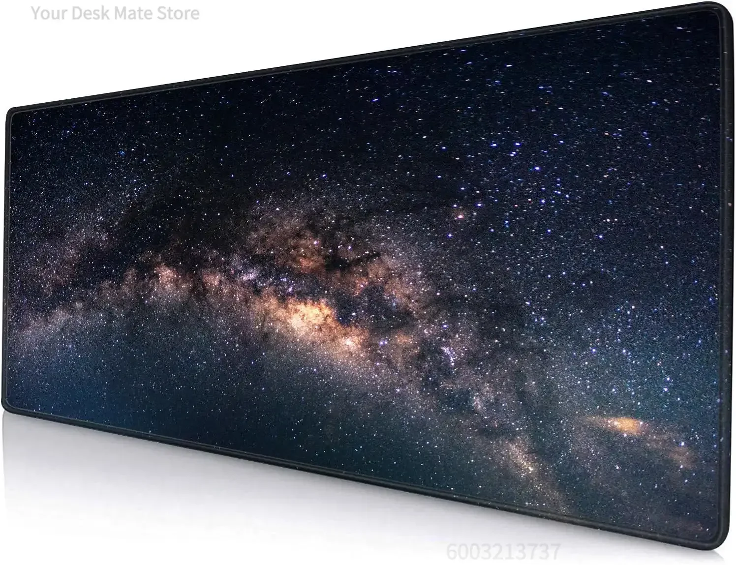 Rainbow Galaxy Nebula Large Gaming Mouse Pad, Colorful Outer Space Starry Sky Extended Desk Mat, Non‑Slip Rubber Keyboard Pad