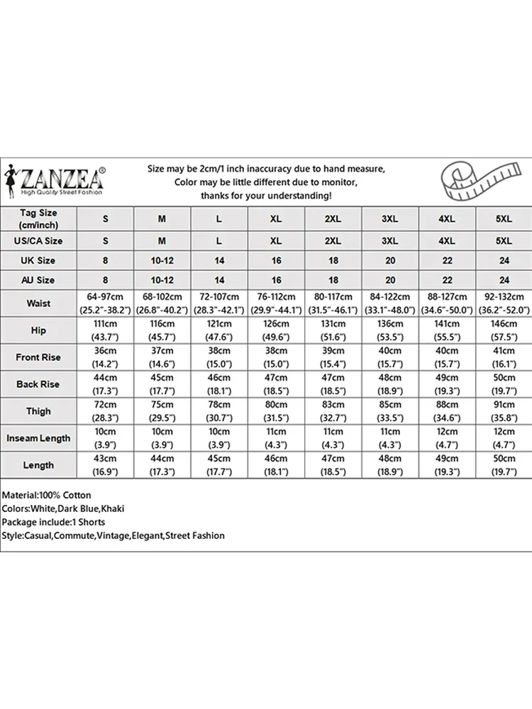 ZANZEA Moda 100% Cotone Donna Pantaloncini a vita alta in pizzo Pantaloni a gamba larga 2025 Estate Elastico in vita Dolce ed elegante Pantaloni solidi