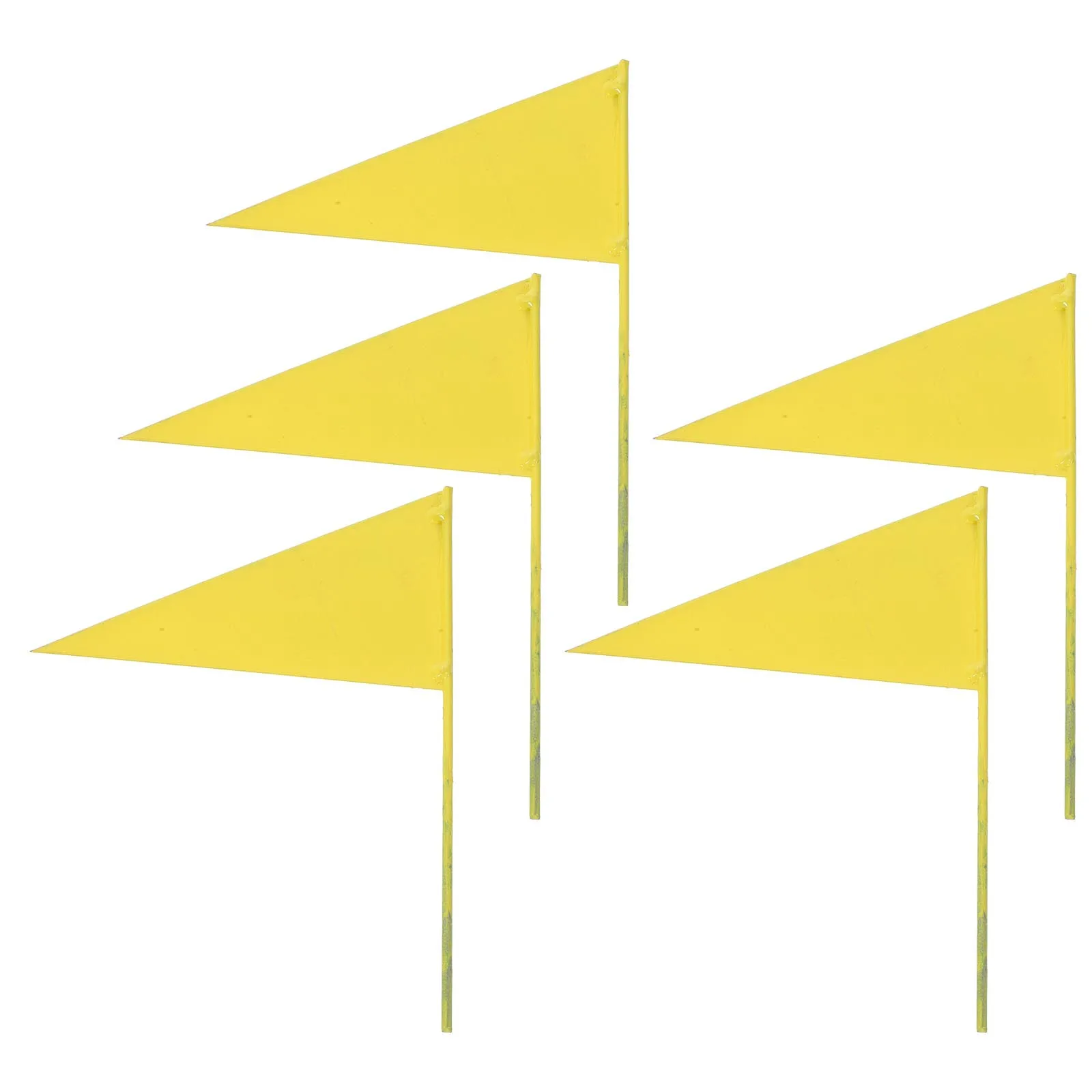 

5pcs Lawn Sprinkler Irrigation Garden Yards Yard Marking Dog Poop Locator Steel Pole Triangular Yard Flags Flags